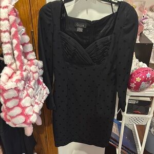 Gillian Black Polka Dot Dress